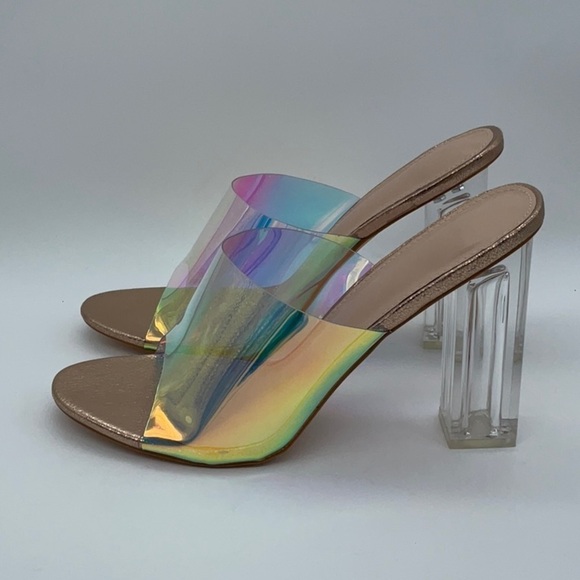 MissHeel Women’s Sexy shimmer mules gold - Picture 3 of 9